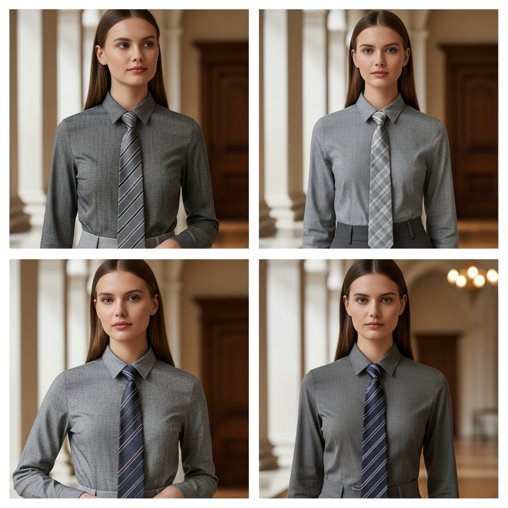 Camisa de vestir de mujer con rayas finas